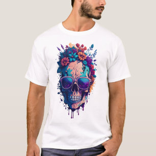 Dead Skull Flower Colourful V2 T-Shirt