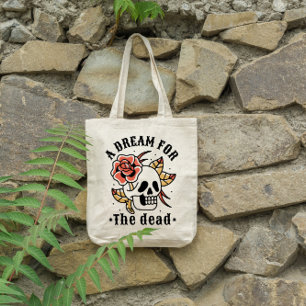 Dead Skull Tattoo Tote Bag
