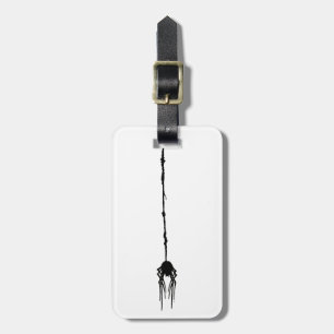Dead Smooshed Spider Hanging by it's Web Luggage Tag