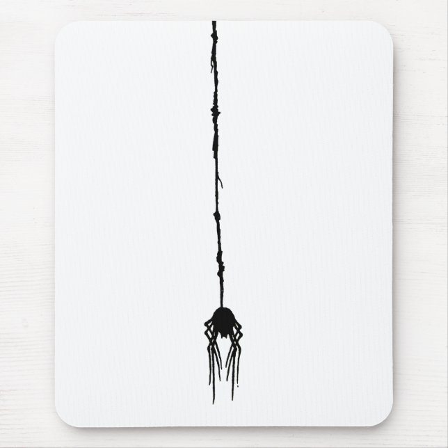 Dead Smooshed Spider Hanging by it's Web Mouse Mat (Front)
