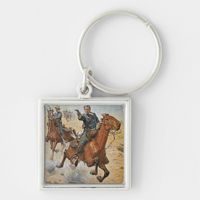 Dead Sure: a U.S. Cavalry trooper in the 1870s (co Key Ring (Front)