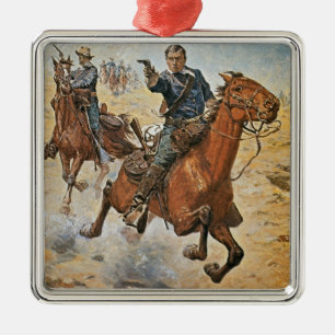 Dead Sure: a U.S. Cavalry trooper in the 1870s (co Metal Tree Decoration
