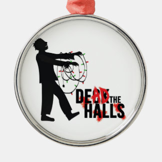 "DEAD THE HALLS" Zombie Ornament