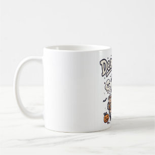 Dead Tired Funny Skeleton Coffee Halloween Shirt Mug