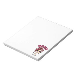Dead Tired Mum Life Skeleton Messy Bun Bandanna Notepad
