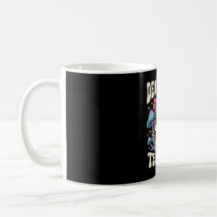 Dead Tired Teacher Skull Mushroom Halloween Graphi Coffee Mug
