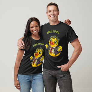 Dead Tired Zombie Rubber Duck Halloween T-Shirt