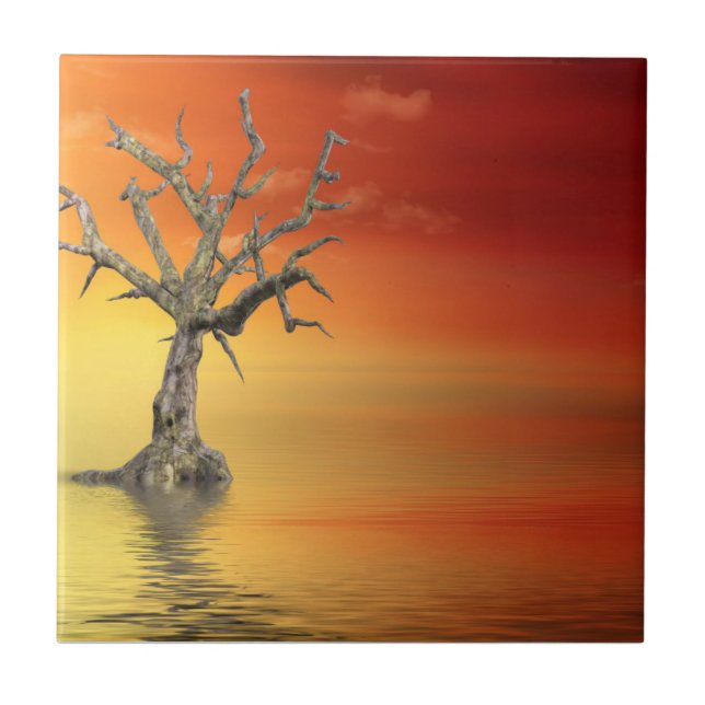 Dead Tree at Sunrise Tile (Front)