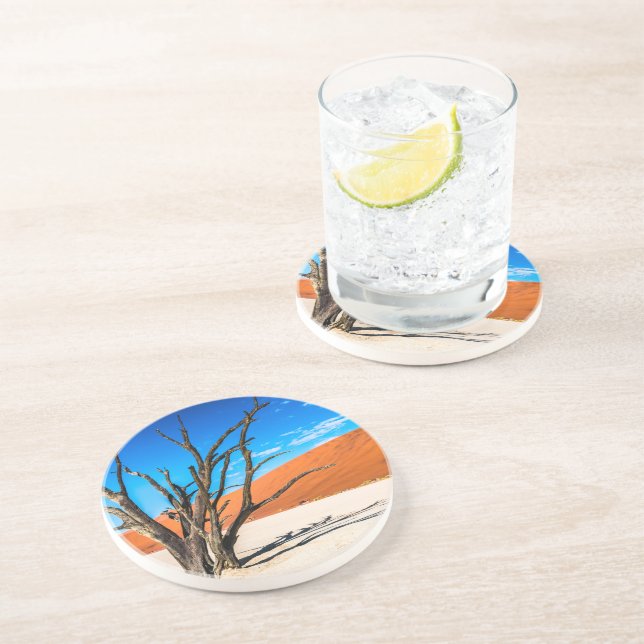 Dead tree in Deadvlei, Namibia Coaster (Side)