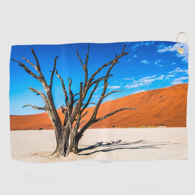 Dead tree in Deadvlei, Namibia Golf Towel (Horizontal)
