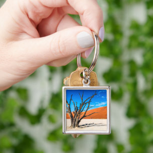 Dead tree in Deadvlei, Namibia Key Ring
