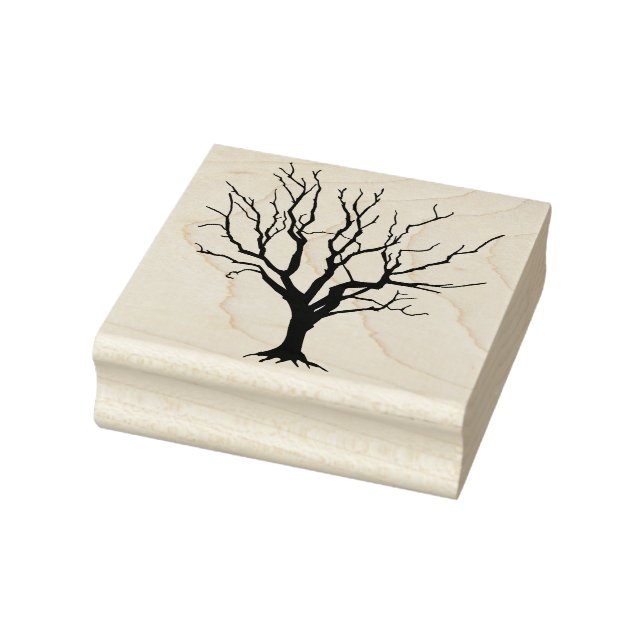 Dead Tree Silhouette Halloween Rubber Stamp (Stamp)