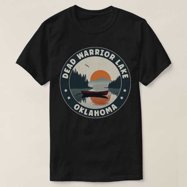 Dead Warrior Lake Oklahoma Sunset T-Shirt (Design Front)
