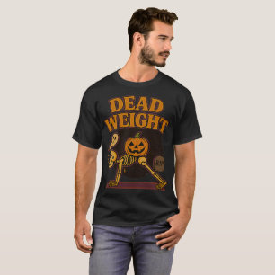 Dead Weight Halloween Skeleton Plank Pose Yoga T-Shirt