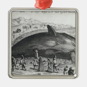 Dead whale metal tree decoration