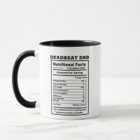 Deadbeat Dad Jokes Nutritional Facts Puns Funny Mu