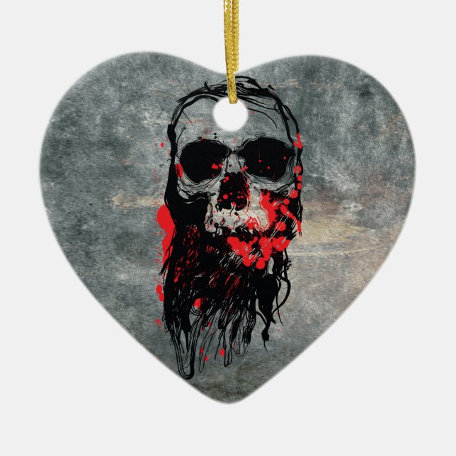 Deadhead Ceramic Tree Decoration (Front)