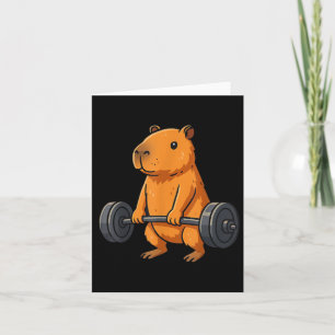 Deadlift Capybara Funny Fitness Capy Lover Gym Men Card
