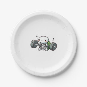 Deadlift Cute Turtle Classic T-Shirt Paper Plate