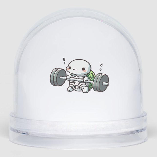 Deadlift Cute Turtle Classic T-Shirt Snowglobe (Front)