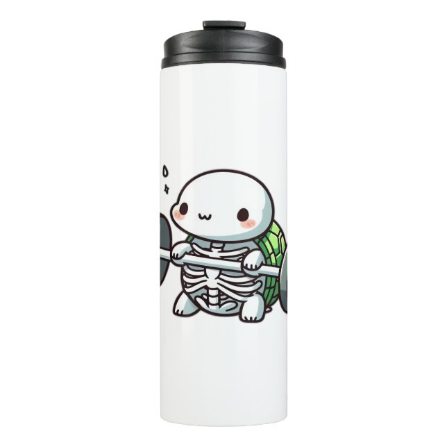 Deadlift Cute Turtle Classic T-Shirt Thermal Tumbler (Front)