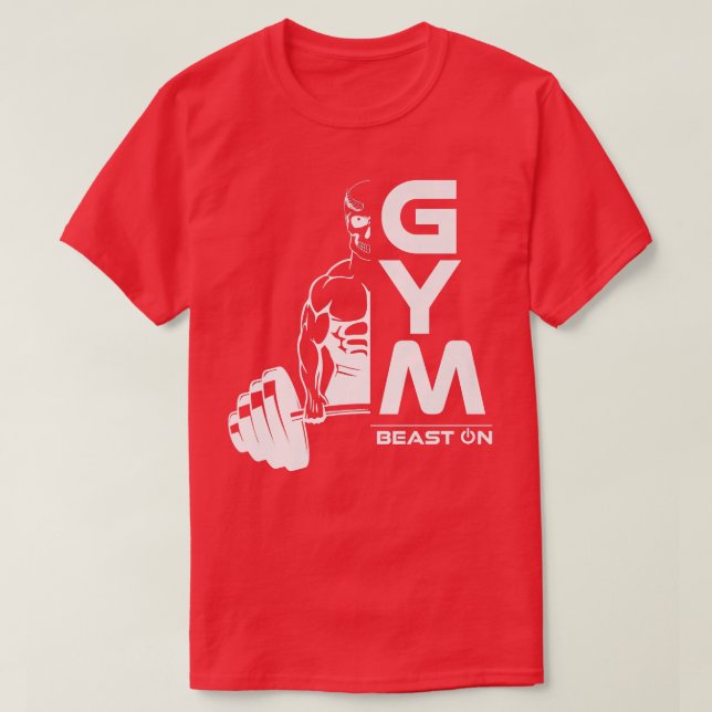 Deadlift Demon Demon Beast On Gym Motivation Fitne T-Shirt (Design Front)