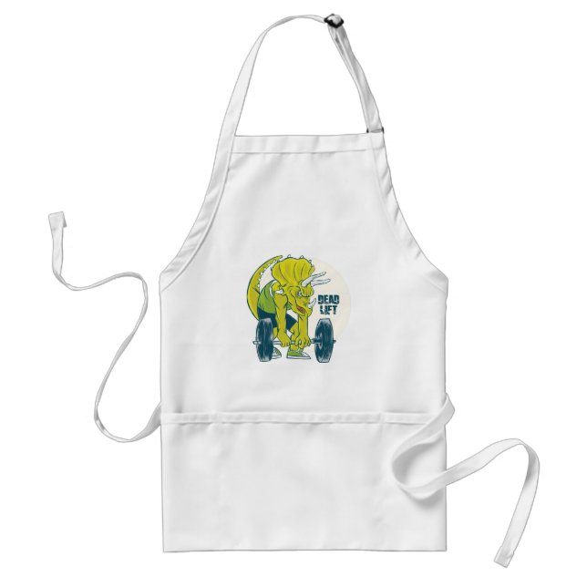 Deadlift Dinosaur - Triceratop Weight Lifting Standard Apron (Front)