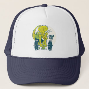 Deadlift Dinosaur - Triceratop Weight Lifting Trucker Hat