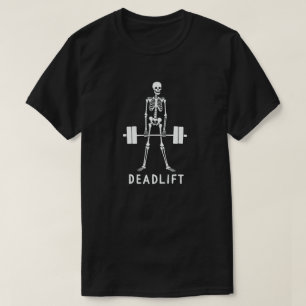 Deadlift Funny Halloween Skeleton Weight Lifting  T-Shirt