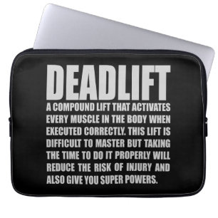 Deadlift - Funny Workout Motivational Laptop Sleeve