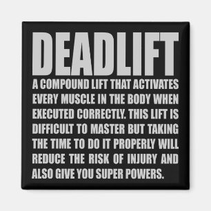 Deadlift - Funny Workout Motivational Magnet