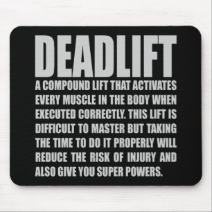 Deadlift - Funny Workout Motivational Mouse Mat