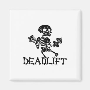 Deadlift Halloween Skeleton Workout Bodybuilding G Magnet