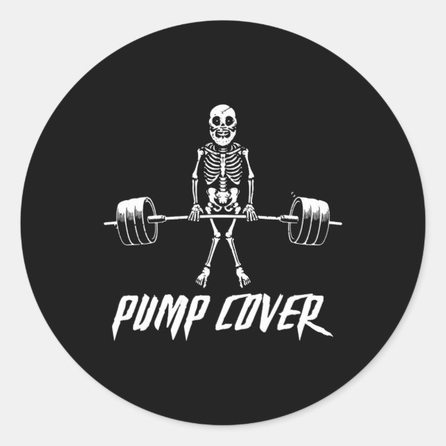 Deadlift Reverse retro Gym  Pump Cover Fun Gymer  Classic Round Sticker (Front)