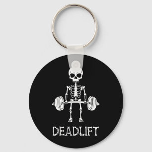 Deadlift Skeleton Gym Weight Lifting Workout Fitne Key Ring