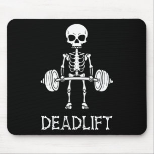 Deadlift Skeleton Gym Weight Lifting Workout Fitne Mouse Mat