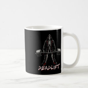 Deadlift Skeleton Halloween Gym Jokes Weightliftin Coffee Mug
