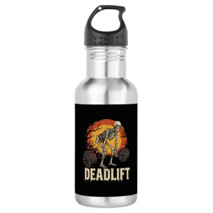 Deadlift Skeleton Halloween Gym Workout Design 532 Ml Water Bottle