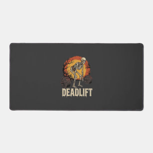 Deadlift Skeleton Halloween Gym Workout Design Desk Mat
