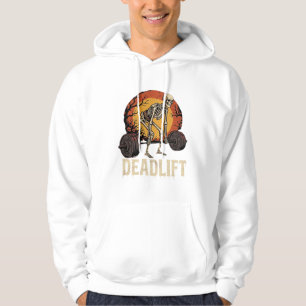 Deadlift Skeleton Halloween Gym Workout Design Hoodie