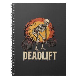 Deadlift Skeleton Halloween Gym Workout Design Notebook