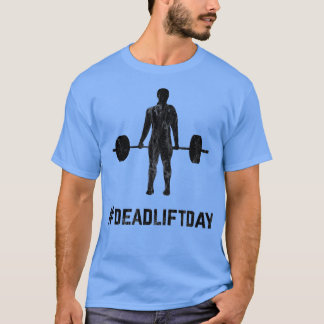 DeadliftDay Retro Vintage Barbell Gym Lifting T-Shirt