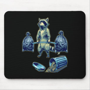 Deadlifting Racoon Weightlifting Bodybuilding Fit Mouse Mat