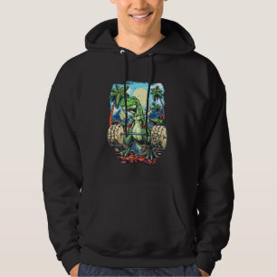 Deadlifting T-Rex Workout Dinosaur Gym Bodybuildin Hoodie