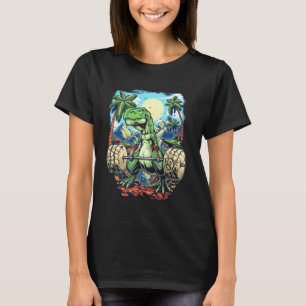 Deadlifting T-Rex Workout Dinosaur Gym Bodybuildin T-Shirt