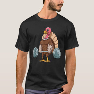 Deadlifting Zoo Thanksgiving Weightlifting Turkey T-Shirt