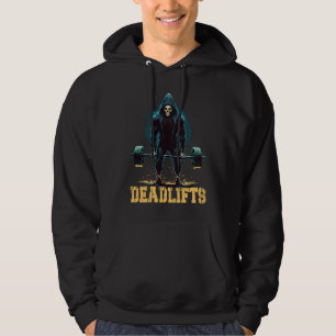 Deadlifts Gym Leg Day Grim Reaper Deadlifting Weig Hoodie
