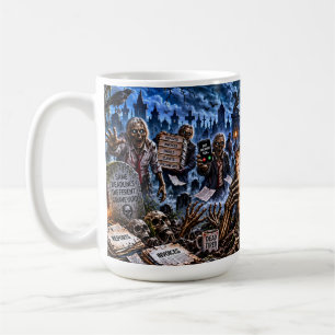 Deadlines Never Die Halloween Zombie 15 oz Mug