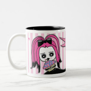 Deadly Cute™ Delilah Cupcake Time Two-Tone Coffee Mug