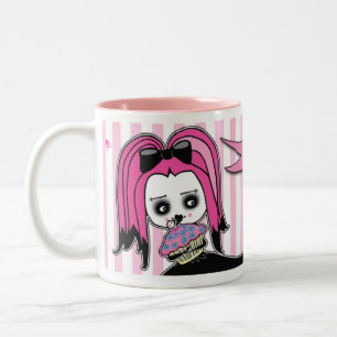 Deadly Cute™ Delilah Cupcake Time Two-Tone Coffee Mug